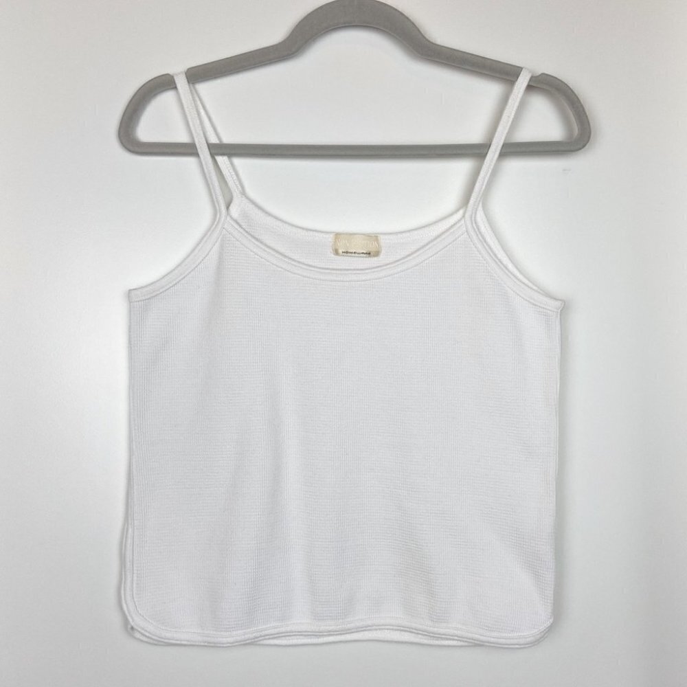Non-Fiction Homeware Cotton White Tank Top